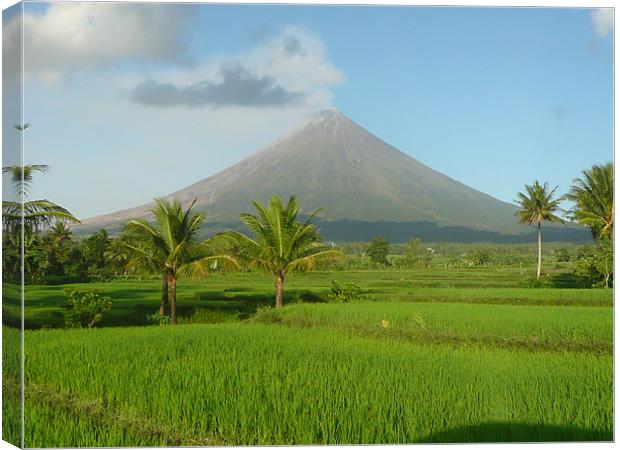Mayon Volcano Canvas Print by Mario Angelo Bes
