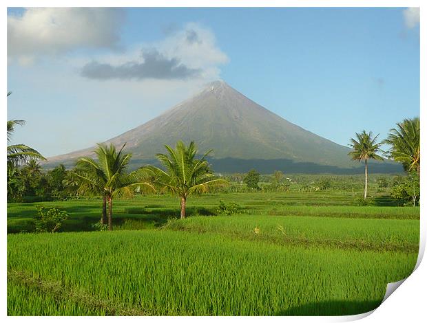 Mayon Volcano Print by Mario Angelo Bes