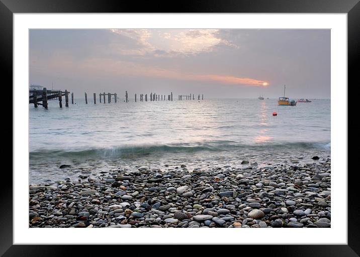  Swanage old pier Framed Mounted Print by Tony Bates