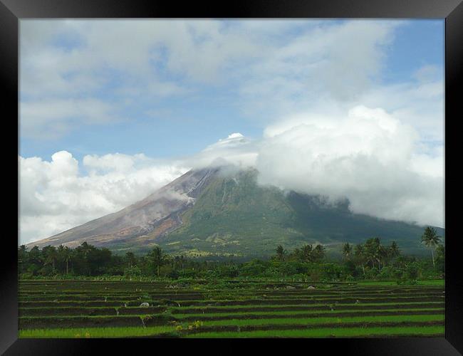 Mayon Volcano in Albay Framed Print by Mario Angelo Bes