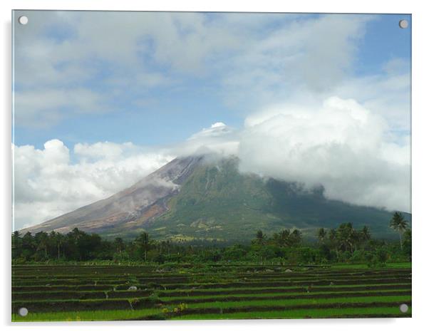 Mayon Volcano in Albay Acrylic by Mario Angelo Bes