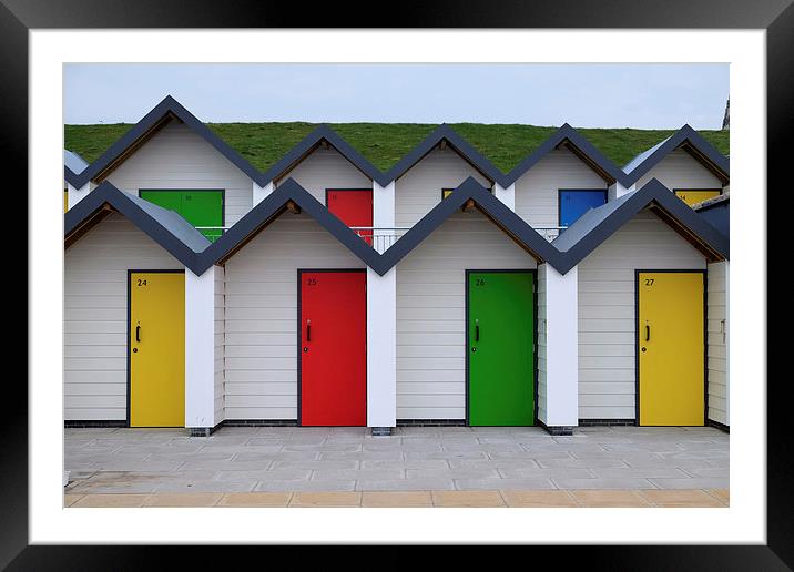  Beach huts at Swanage Dorset Framed Mounted Print by Tony Bates