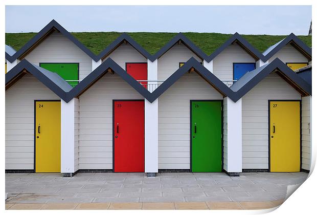  Beach huts at Swanage Dorset Print by Tony Bates
