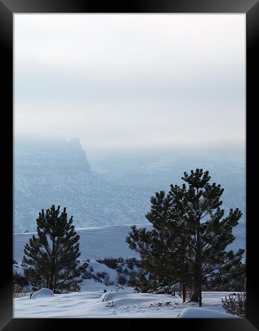 From here to the Colorado National Monument pastel Framed Print by Patti Barrett