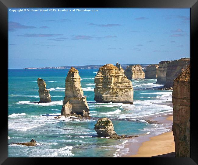   The 12 Apostles a second look Framed Print by Michael Wood