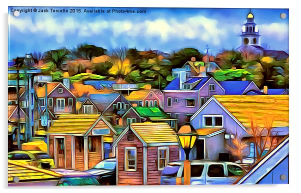  Nantucket Nestles Around the Port Acrylic by Jack Torcello