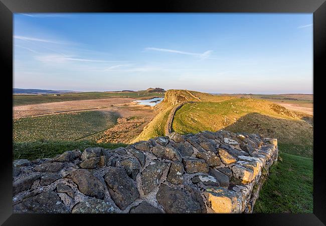 Evening Sunlight on Hadrian's Wall Framed Print by Andy McGarry