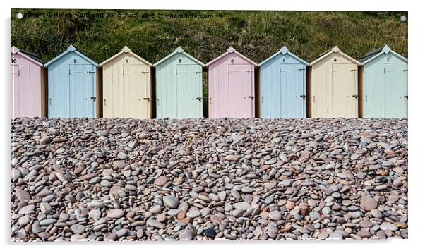  Beach Huts and Pebbles ii Acrylic by Helen Northcott