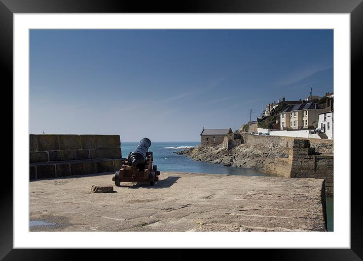 Canon at Porthleven Framed Mounted Print by Brian Roscorla