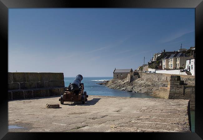 Canon at Porthleven Framed Print by Brian Roscorla