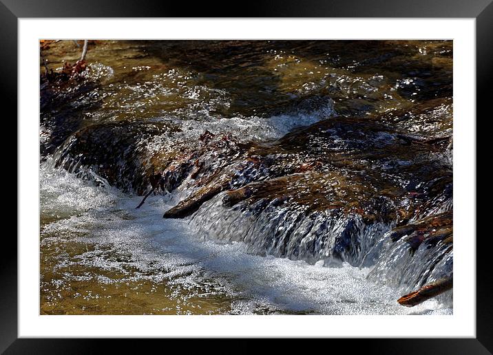 whirling water near Rasinari Framed Mounted Print by Adrian Bud