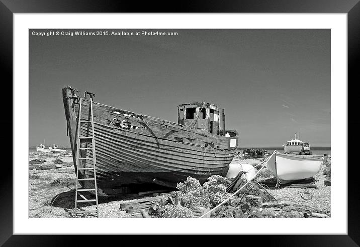  Old Boat Beached Framed Mounted Print by Craig Williams