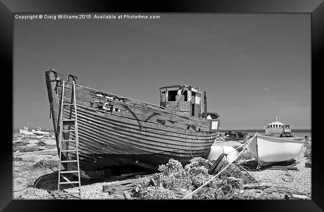  Old Boat Beached Framed Print by Craig Williams