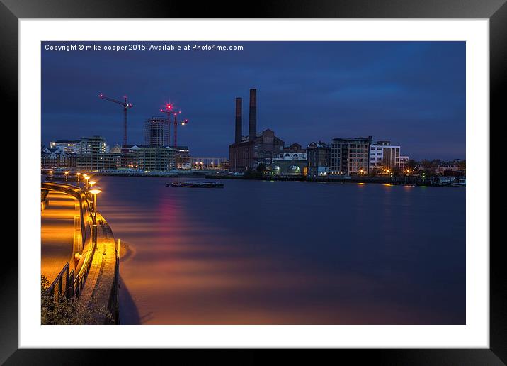  first light on the thames Framed Mounted Print by mike cooper