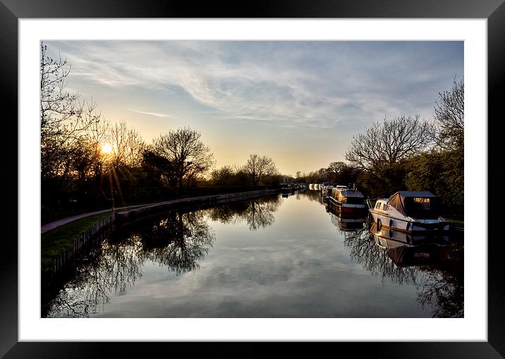  Lancaster Canal As The Sun Went Down For The Day Framed Mounted Print by Gary Kenyon