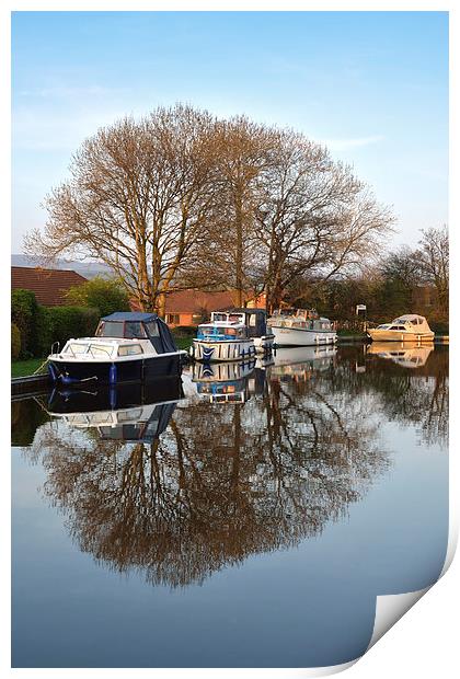  Canal Reflections Print by Gary Kenyon