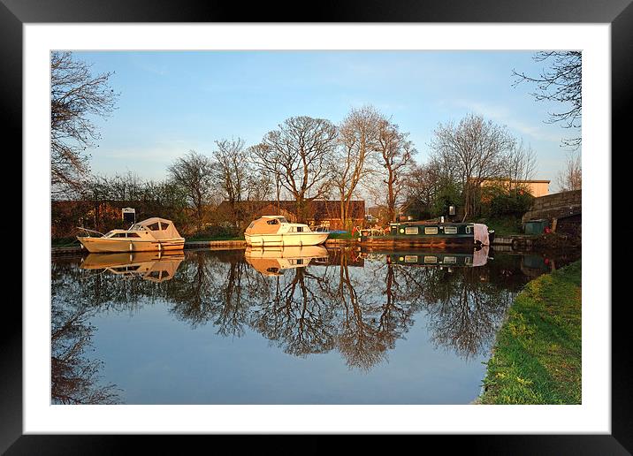  Golden Light On The Lancaster Canal Framed Mounted Print by Gary Kenyon