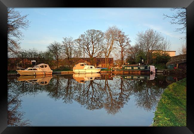  Golden Light On The Lancaster Canal Framed Print by Gary Kenyon