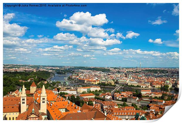 Cityscape in Prague Print by Juha Remes