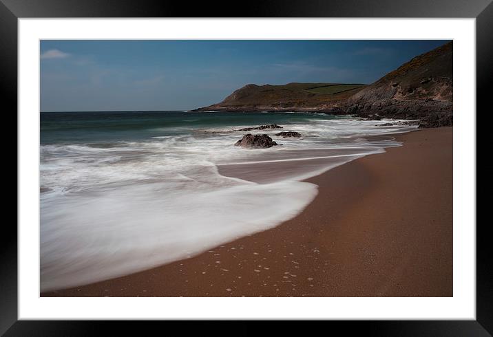 Blanket of foam at Fall Bay Framed Mounted Print by Leighton Collins