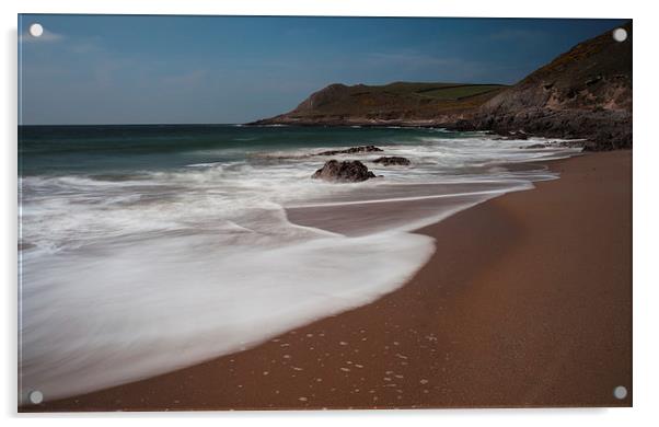  Blanket of foam at Fall Bay Acrylic by Leighton Collins