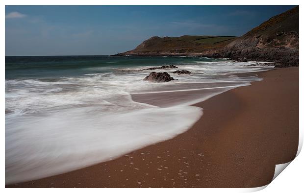  Blanket of foam at Fall Bay Print by Leighton Collins