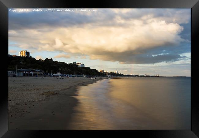 Bournemouth Pier at Sunset Framed Print by Ian Middleton
