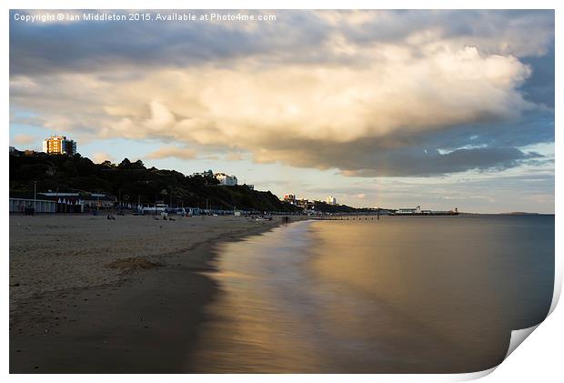 Bournemouth Pier at Sunset Print by Ian Middleton
