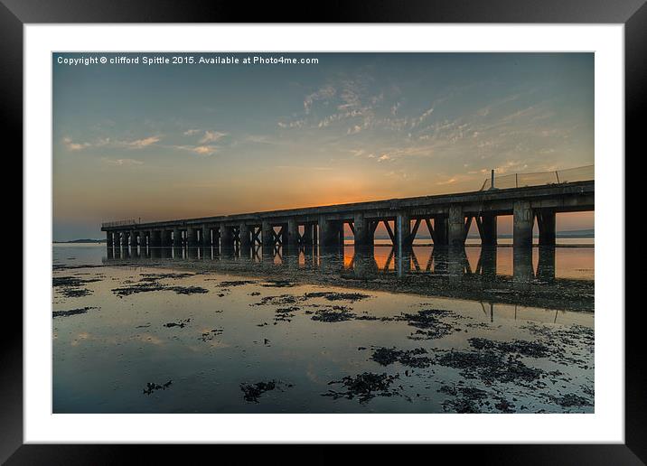  Yelland Jetty Framed Mounted Print by clifford Spittle