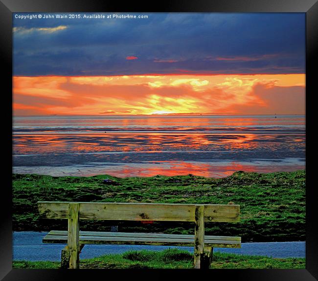 Restful Sunset  Framed Print by John Wain