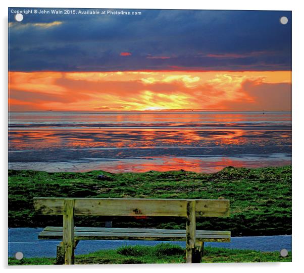 Restful Sunset  Acrylic by John Wain