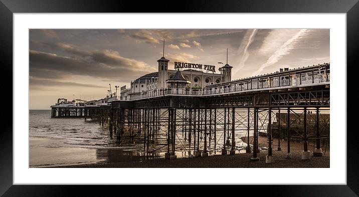  Brighton Palace Pier Panoramic Framed Mounted Print by Simon West