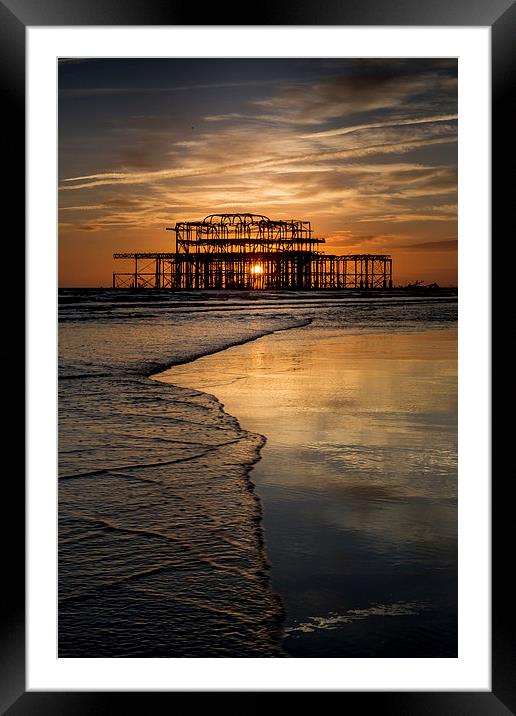  Brighton West Pier Framed Mounted Print by Simon West