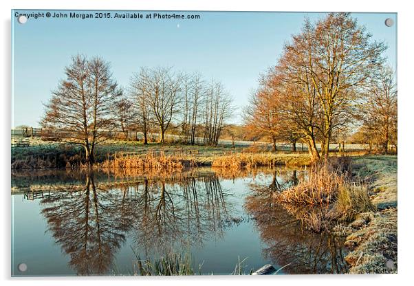  Publow Pond. Acrylic by John Morgan
