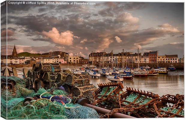  Ilfracombe Harbour Canvas Print by clifford Spittle