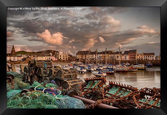  Ilfracombe Harbour Framed Print by clifford Spittle
