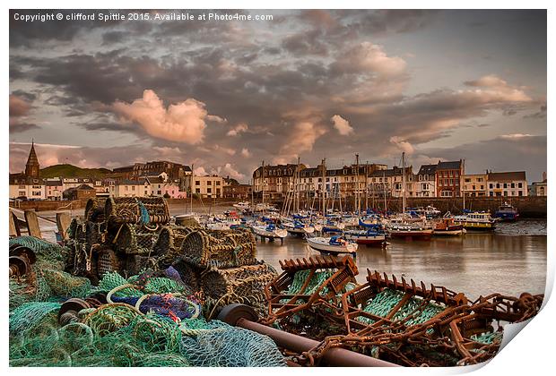  Ilfracombe Harbour Print by clifford Spittle