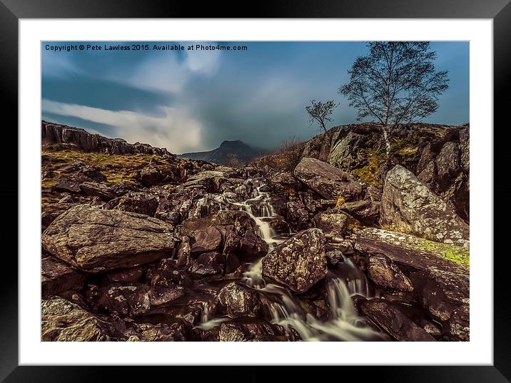  Rhaeadr Idwal Snowdonia Framed Mounted Print by Pete Lawless