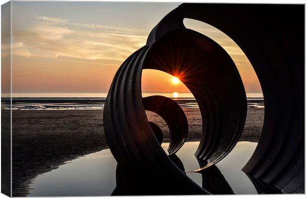  Sunset by Mary's Shell Cleveleys Canvas Print by Gary Kenyon
