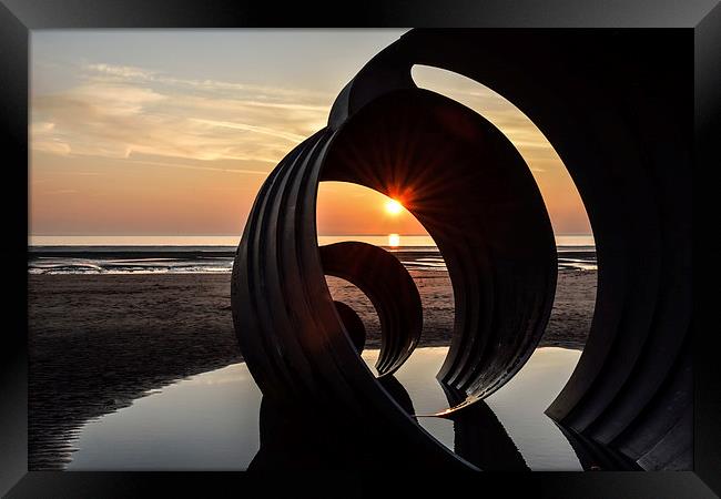  Sunset by Mary's Shell Cleveleys Framed Print by Gary Kenyon