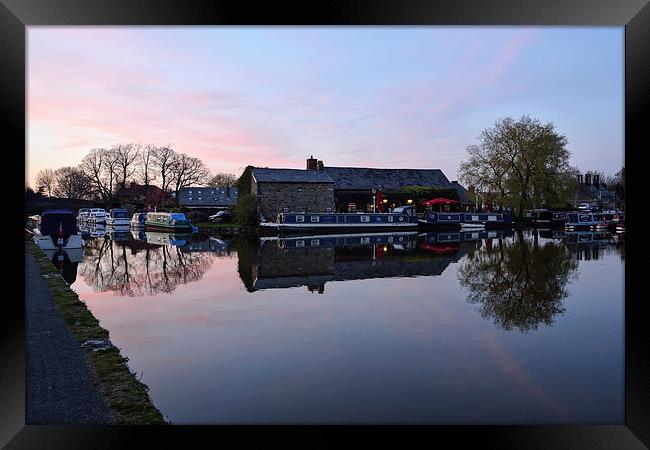 Last Light On The Lancaster Canal Framed Print by Gary Kenyon