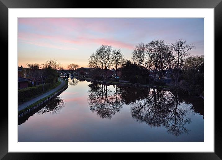 Reflections in the Lancaster Canal Framed Mounted Print by Gary Kenyon