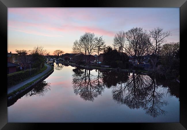Reflections in the Lancaster Canal Framed Print by Gary Kenyon