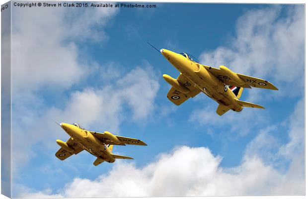 Yellowjacks - The Forerunners of the Red Arrows Canvas Print by Steve H Clark