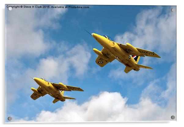 Yellowjacks - The Forerunners of the Red Arrows Acrylic by Steve H Clark