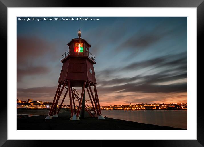  Herd Lighthouse after Sunset Framed Mounted Print by Ray Pritchard