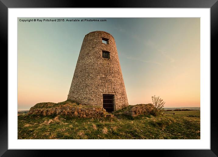 Old Mill at Cleadon Framed Mounted Print by Ray Pritchard