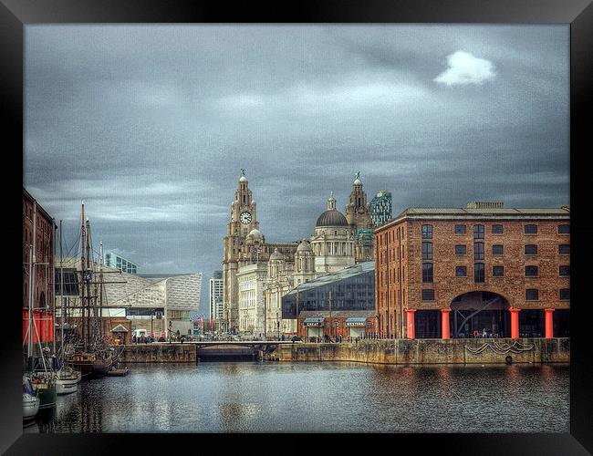  Liverpool albert Dock Framed Print by Victor Burnside