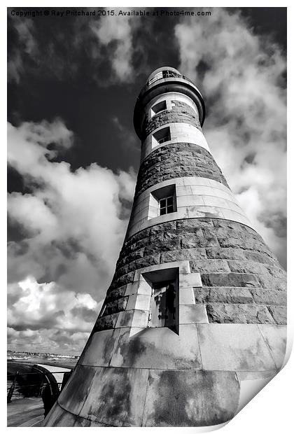  Roker Lighthouse Print by Ray Pritchard