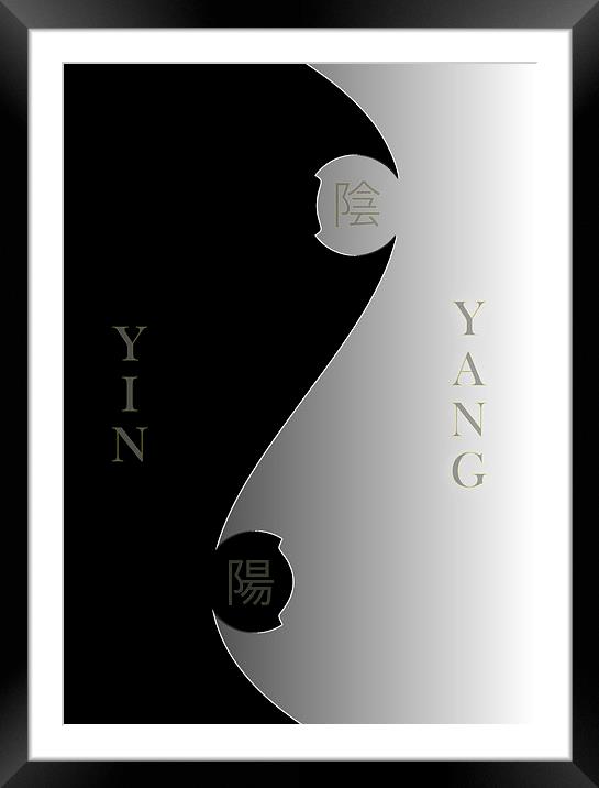 Yin Yang Framed Mounted Print by Ellie Rose